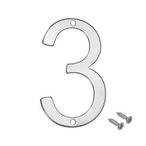 Unique Bargains 304 Stainless Steel Polished Surface Rust Resistant Corrosion Resistant House Number 1 Pc - 1 of 4