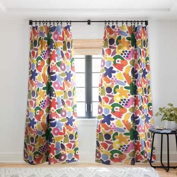 Alisa Galitsyna Bright Abstract Pattern 1 Single Panel Sheer Window Curtain - Society6