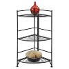 32.5 3 Tier Folding Metal Shelf Black - Breighton Home