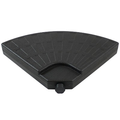 Heavy-Duty Black Plastic Cantilever Umbrella Base Weights Set
