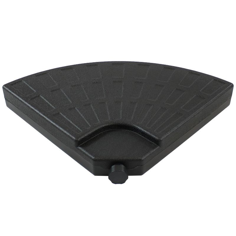 Sunnydaze Outdoor Heavy-Duty Fillable Cantilever Offset Patio Umbrella Base Weight Plates - Black - 4pc, 5 of 11