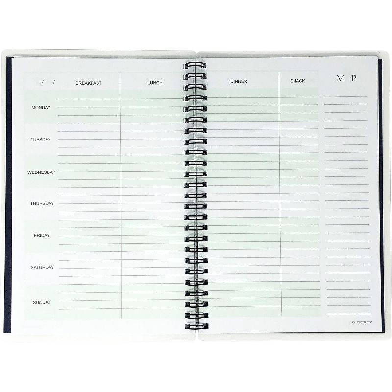 Undated Kahootie Co. 5.5" x 8.5" Meal Planner White (ITKMEALW), 2 of 6