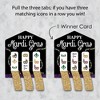 Big Dot of Happiness Mardi Gras - Masquerade Party Game Pickle Cards - Pull Tabs 3-in-a-Row - Set of 12 - 3 of 4