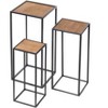 Vintiquewise Modern Nesting Display Tables Square Accent Side End Table, Set of 3 - 3 of 4