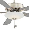 52" Minka Aire Modern Indoor Ceiling Fan with LED Light Polished Nickel White Glass Shade for Living Room Kitchen Bedroom Family - 3 of 4