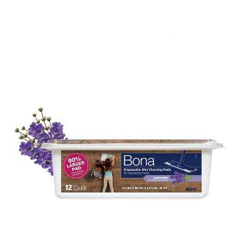 Bona Lavender Cleaning Products Mop Refill Wood Surface Wet Mopping Cloths - 12ct
