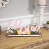 Northlight Love with Flowers Wooden Valentine's Day Sign - 11.25" - image 2 of 4