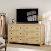 Boho 6-Drawer Dresser - Rattan & Brass Dresser for Bedroom, Robot Vacuum Friendly + Anti-Tip, Farmhouse to Coastal Style - 4 of 4