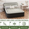 Queen Size Air Mattress with Integrated Headboard and Pump, Flocked Top Blow Up Inflatable Bed for Home & Guest Comfort,650lb Weight Capacity - 3 of 4
