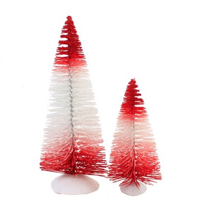 Department 56 Accessory 9.5 Inch Peppermint Stripe Trees Sisal North Pole Village Village Accessories