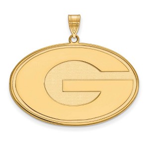 Black Bow Jewelry 10k Yellow Gold Georgia Bulldogs NCAA Extra Large Pendant - 1 of 3