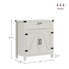 Modern Farmhouse Sideboard with Storage, Buffet Cabinet with 2 Barn Doors and Drawer for Dining Room - 3 of 4