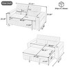 Runesay 61.4" Modern Convertible Loveseat Sofa with Pull-Out Bed and Adjustable Backrest, for Living Room, Gray - 3 of 4
