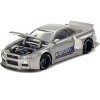 Nissan Skyline GT-R (R34) "Kaido Works Shinjuku V1" Silver Metallic "Kaido House" Special die cast model car by Mini GT - 2 of 4