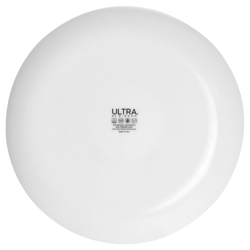 Gibson Ultra Olstead 8 Piece Break-Resistant Tempered Opal Glass Dinner Plate Set in White, 4 of 7