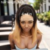 Unique Bargains Women's Straight Long Hair Wig 4x4x1in 180 Real Human Hair Yellow Black 1 Pc - 4 of 4