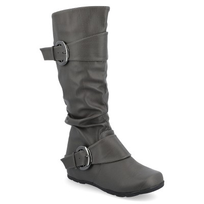 Journee Collection Womens Paris Hidden Wedge Riding Boots