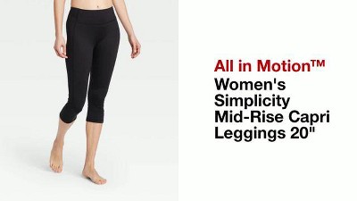 Women's Simplicity Mid-rise Capri Leggings 20 - All In Motion™ Black Xl :  Target
