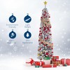 Snow Flocked LED Pencil Tree - Slim Artificial Christmas Tree for Home, Office Decor - 3 of 4