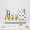 Bacati - Dots Stripes Gray Yellow 4 pc Crib Bedding Set with Diaper Caddy - 3 of 4