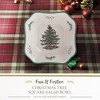 Spode Christmas Tree Square Salad Bowl, 9.5 Inch Ceramic Salad Bowl, Holiday Serving Bowl for Soup, Pasta, and Side Dishes - image 2 of 4