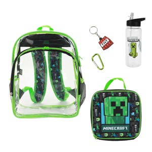 Minecraft Creeper 5-Piece Backpack & Lunchbox Set With Water Bottle - 1 of 4