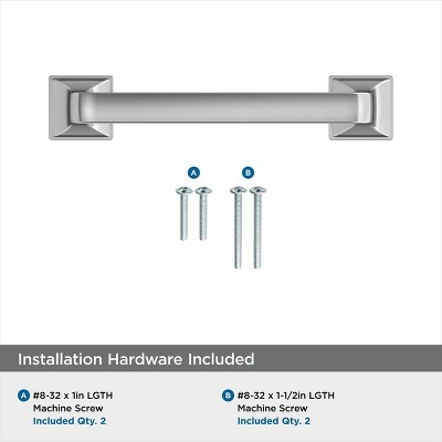 Polished Chrome Traditional Cabinet Drawer Pull with Mounting Hardware