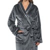 PAVILIA Fleece Robe For Women, Plush Warm Bathrobe, Fluffy Soft Spa Long Lightweight Fuzzy Cozy, Satin Trim - 3 of 4