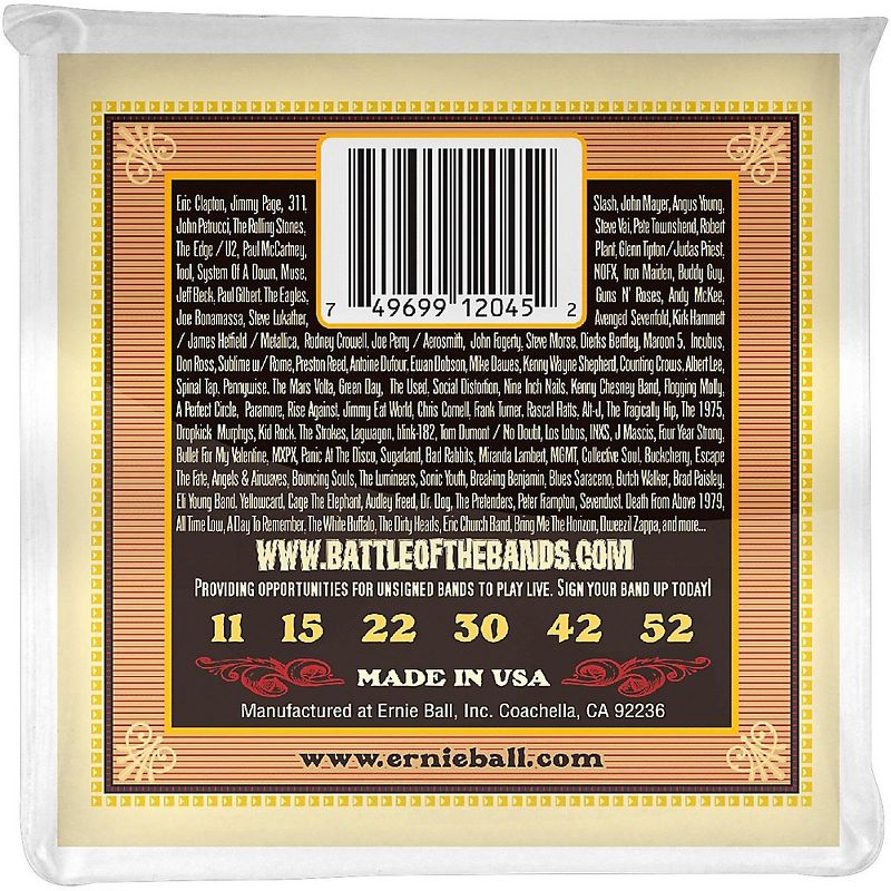 Ernie Ball 2045 Earthwood 80/20 Bronze Silk and Steel Soft Acoustic Guitar Strings, 2 of 4