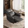 Manual Recliner Chair for Adults, PU Leather Swivel Rocker Recliner with Padded Armrests, Upholstered Reclining Chair for Living Room or Nursery - 3 of 4