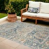 5' X 7'  and Orange Floral Medallion Stain Resistant Indoor Outdoor Area Rug - 2 of 4