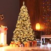 Tangkula Snow Flocked Christmas Tree Hinged Pine Tree with Solid Metal Stand - 2 of 4