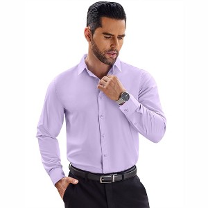 COOFANDY Men's Dress Shirts Long Sleeve Button Up Shirts Formal Business Shirt - 1 of 4