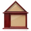 Reminded Flag Case and Certificate Display, Military Shadow Box Frame - Solid Wood Cherry Finish - 2 of 4