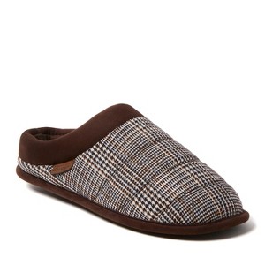 Dearfoams Men's Asher Quilted Plaid Clog House Slipper - 1 of 4