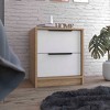 NicBex 16.1 inch Wide Nightstand with 2 Drawers, Modern Side Table with Solid Wood Frame and Metal Handles,Bedside Table for Bedroom,Living Room - 2 of 4