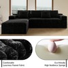104" Cloud Corduroy Upholstered Modular L-Shaped Sectional Sofa with Chaise, Deep Seats, No Assembly - 2 of 4