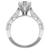 Pompeii3 1 3/8Ct Vintage Moissanite & Diamond Engagement Ring White, Yellow, Rose Gold - 3 of 4