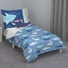 Everything Kids Blue Shark Super Soft Shaped Decorative Toddler Pillow - 4 of 4