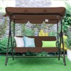 Anybear 3-person brown swing chair outdoor - 4 of 4