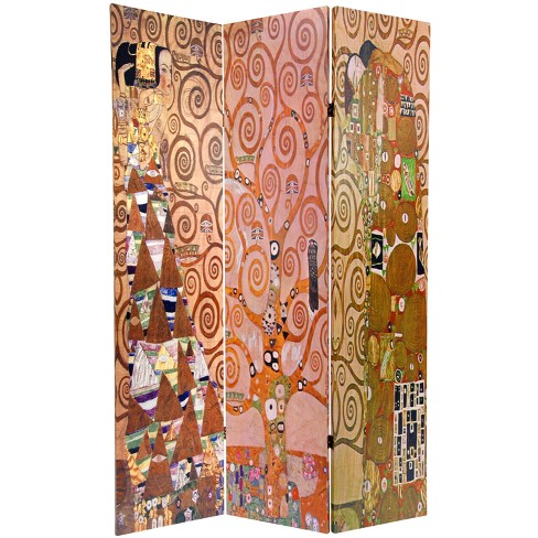 6' Tall Double Sided Works Of Klimt Room Divider Stoclet Frieze ...