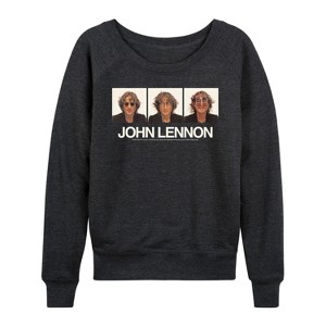 Women's - John Lennon - Glasses Portrait Lightweight French Terry Wide Neck Long Sleeve Shirt - 1 of 4
