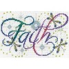 Design Works Counted Cross Stitch Kit 5"X7"-Faith (14 Count) - 2 of 2