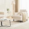 Mid-Century Accent Chair,Single Seat Sofa Modern Living Room Arm Chair With Breathable Linen Fabric - 4 of 4