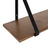 Kate & Laurel All Things Decor 27" x 8.3" 2pc Solomon Wooden Shelf Set Brown/Black: Metal Frame, No Assembly Required - 3 of 4