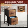 GALAXHERO Filing Cabinet 2 Drawer Mobile Printer Stand for Home Office, Vertical File Cabinet, Fits A4 Size, Rustic Brown Wood Grain - 3 of 4