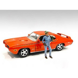 Retro Female Mechanic IV Figurine for 1/18 Scale Models by American Diorama - 1 of 3