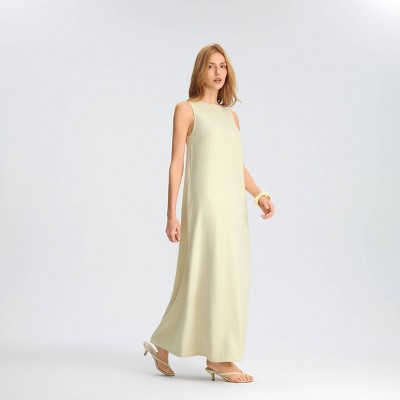 Женские платья A New Day Women's Open Back Maxi Dress - A New Day™ Pastel Yellow M — фото 3