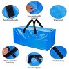 4Pcs Moving Bags Heavy Duty Container Reusable Plastic Totes Blue Moving Bin Zippered Storage Bag - 2 of 4