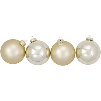 Northlight 4ct Mirrored Glass Disco Ball Christmas Ornament Set 4 - Gold :  Target